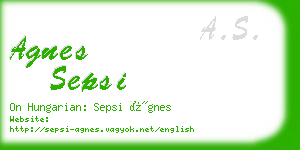 agnes sepsi business card